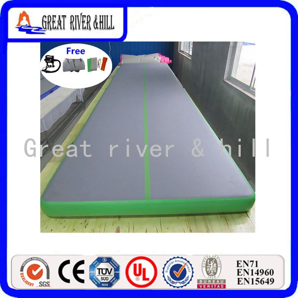 

Hot Sale 5X1.8m strong material used inflatable air tumble track, inflatable gym mat