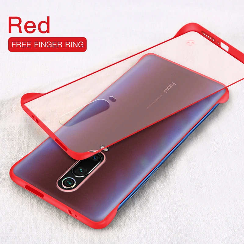 Red Without Ring Прозрачный Бескаркасный чехол для huawei P30 P20 Honor 20 Pro mate 10 View Тонкий Жесткий матовый прозрачный чехол с кольцом Nova 5 Lite 10i P Smart - Цвет: Red Without Ring
