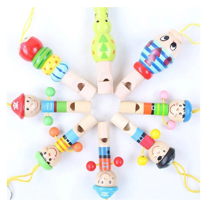 Деревянные игрушки случайного цвета 1 шт. мультяшный свисток для животных