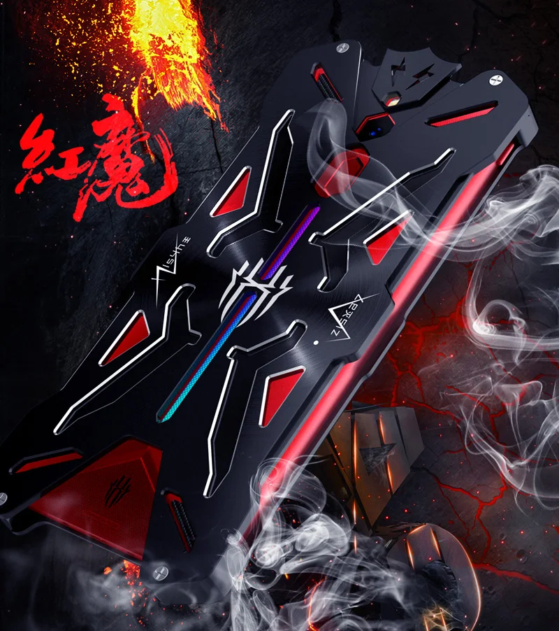 Противоударный чехол Zimon Armor авиационный из алюминия и металла для Nubia Red Magic