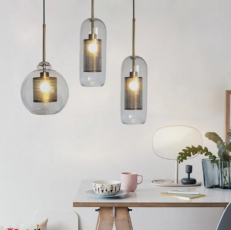 

Современная стеклянная лампа в стиле пост-модерн, дизайнерский осветительный прибор для столовой, ресторана, спальни, гостиной, бара, декор...