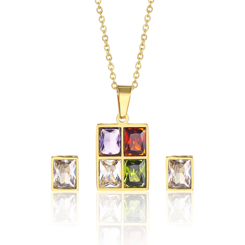 OUFEI Stainless Steel jewelry Woman Vogue 2019 Charm Crystal Jewelry Sets jewellery Accessories Long Necklaces|Ювелирные наборы| |