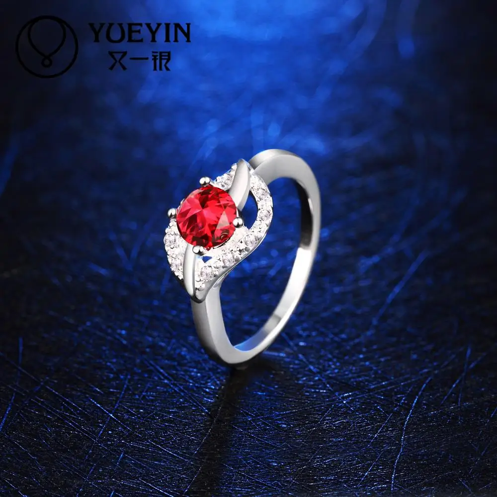 Серебряное Кристальное кольцо для женщин Свадебная вечеринка свадебные