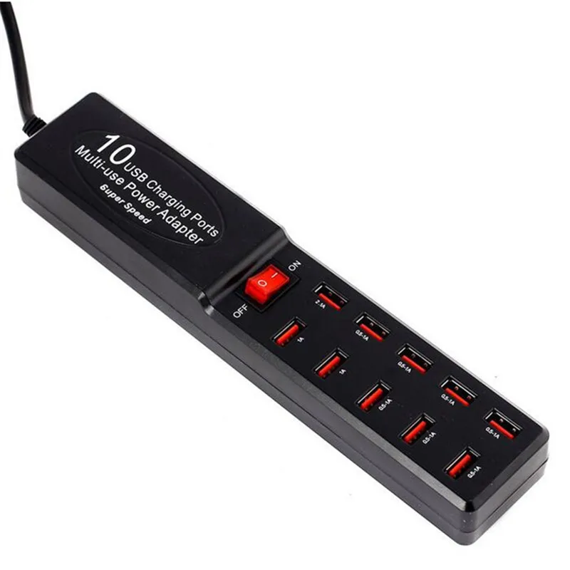 Супер скорость 10 USB зарядка с 5V 6A многоцелевой адаптер питания зарядное