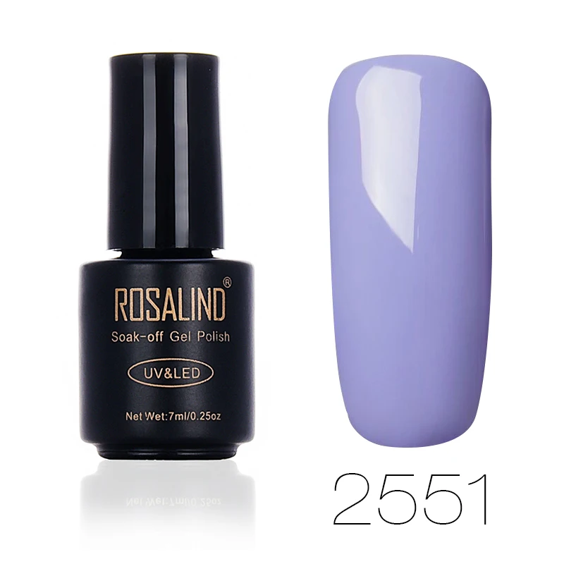 2551 ROSALIND кофе цвета 7 мл; Гель-лак для ногтей лак УФ светодиодный ЛАМПА Маникюр дизайн ногтей почти без аромата длинные-стойкий Гель-лак - Цвет: 2551