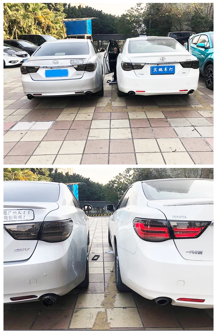 KOWELL стайлинга автомобилей для Toyota Reiz задние фонари 2010 2011 2012 Mark X светодиодный фонарь задний DRL+ тормоз парк динамический сигнал