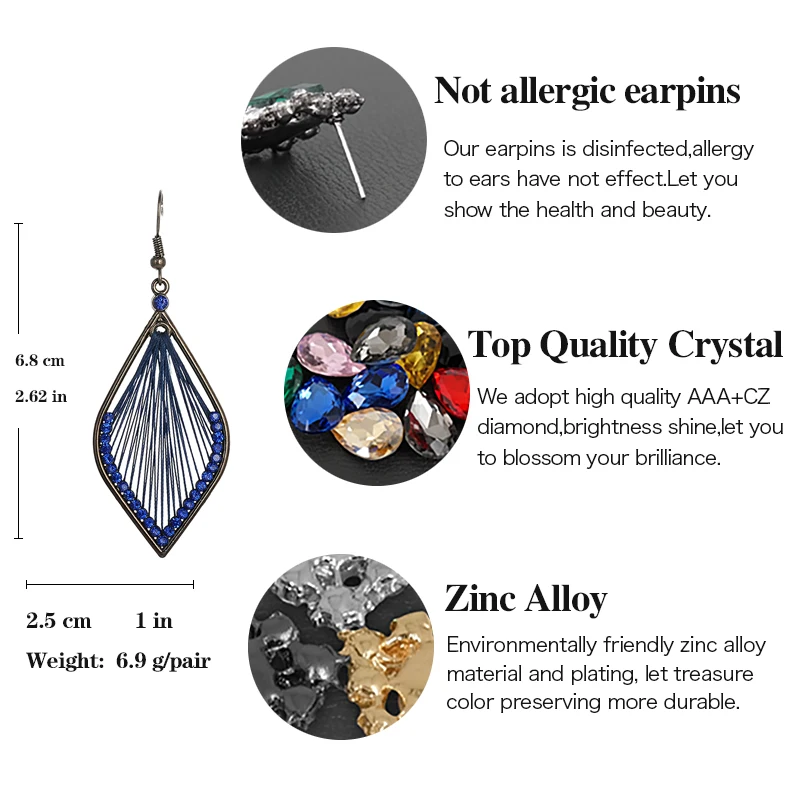 VEYO Ear hook Handmade line Earrings for Women Vintage Bohemian Style Drop New Gift | Украшения и аксессуары