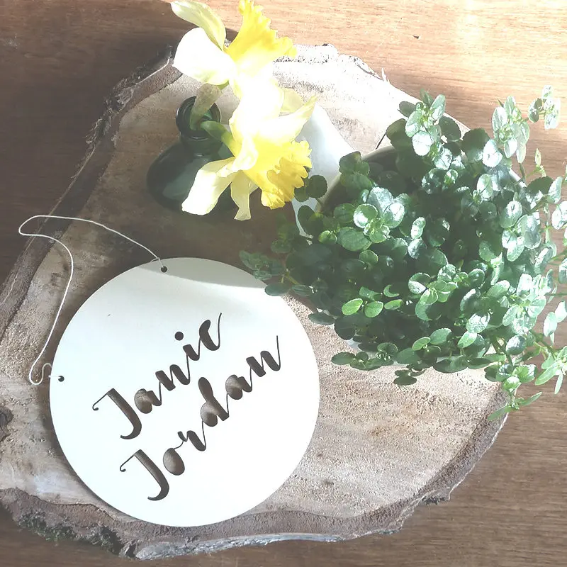 Индивидуальный деревянный настенный декор с круглым именем реквизит для