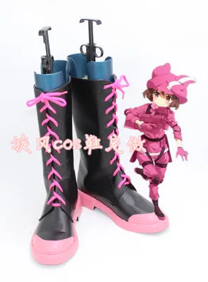 Sword Art Online Alternative GGO Cosplay Shoes Gun Gale Llenn Boots | Тематическая одежда и униформа