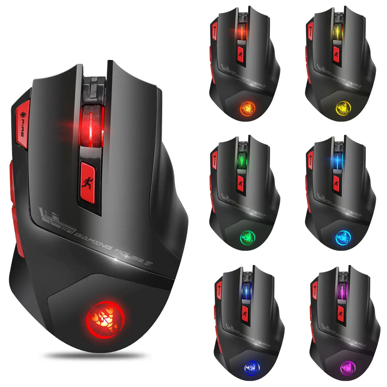 HXSJ T88 Новая беспроводная мышь зарядная игровая цветной задний светильник может