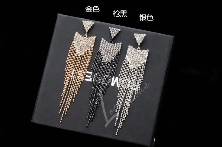 Charmcci Rhinestone Винтажные серьги-капельки серьга серьги высокого качества для женщин Роскошные ювелирные изделия Длинные свисающие серьги