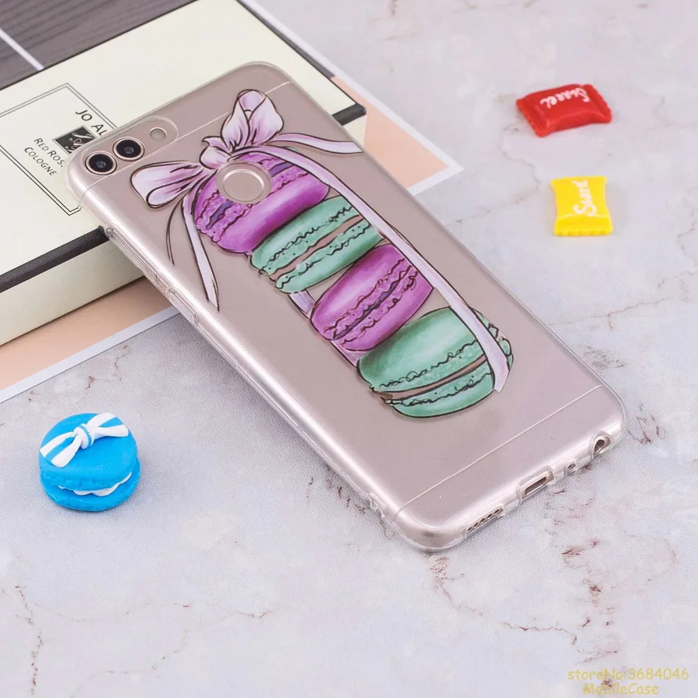 Высокое качество ТПУ чехол для телефона huawei P SMART Мультфильм Окрашенные Мягкий