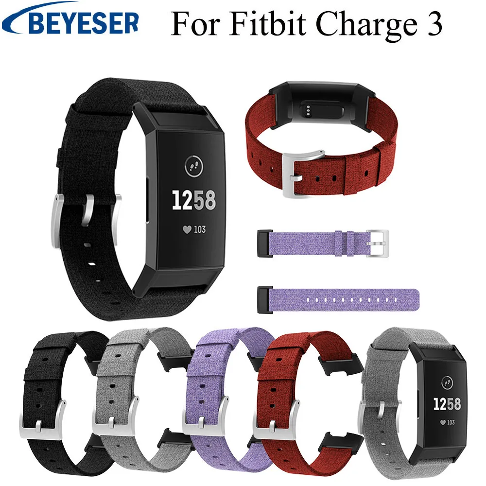Ремешок нейлоновый для часов Fitbit Charge 3 сменный Браслет смарт Аксессуары