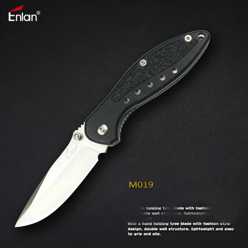 Складной карманный нож ENLAN M019 Алюминиевый с ручкой 8CR13Mov для выживания кемпинга
