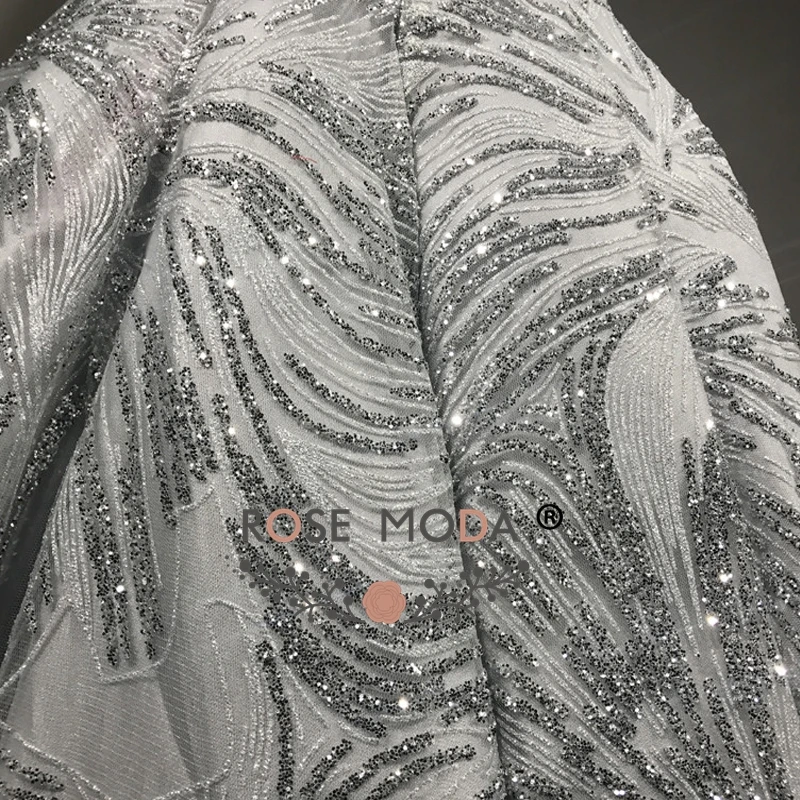 Rose Moda Luxury Gold Silver Glitter Wedding Dress 2018 Strapless Bling Wedding Ball Gown Arabic Wedding Gowns Photography Dress