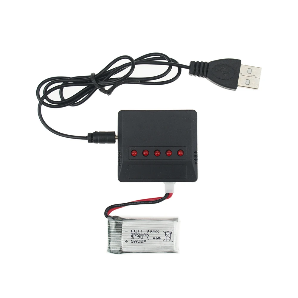 1 шт. 3 7 в 380 мАч 25C LiPo батарея с UBS зарядное устройство для RC H6C Hubsan H107C H107L DM003 дрона на