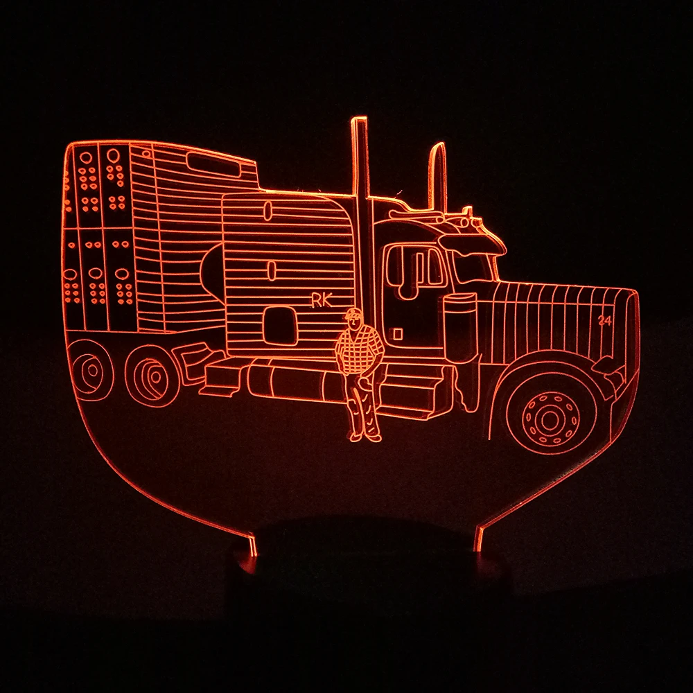 Автомобильный 3D иллюзия светодиодный трактор светильник USB/ AA батарея питание