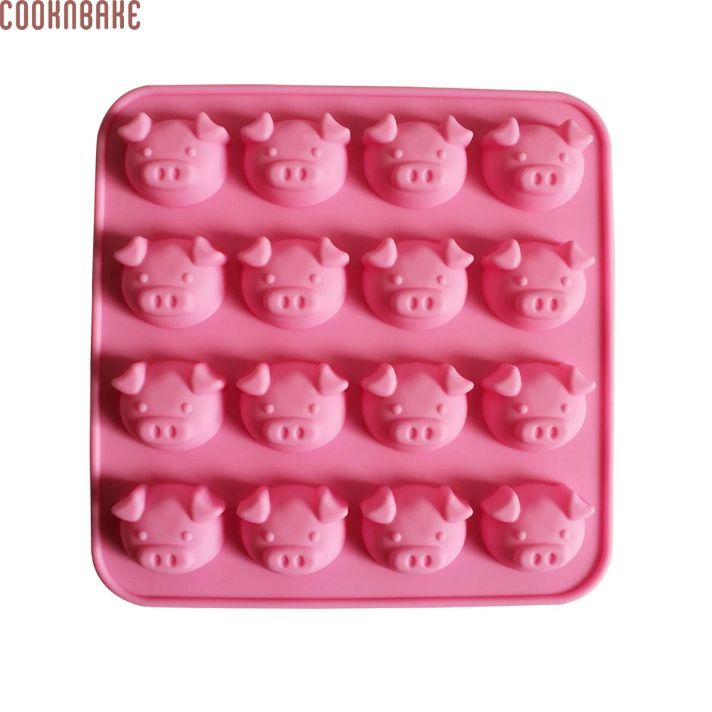 COOKNBAKE DIY Silicone Cake Mold Cute Pig Head Shape Chocolate Piggy Soap CDSM-029 | Дом и сад