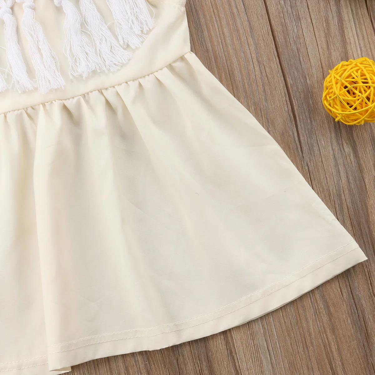 2018 Brand New Summer Lovely Causal Toddler Baby Girls Dress Sleeveless Tassel Solid A-Line Knee-Length Outfit 6M-5Y | Детская одежда и