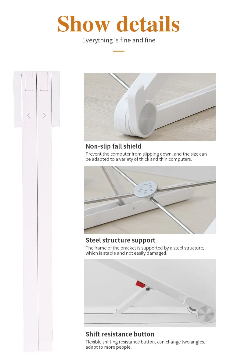 Регулируемая Складная подставка для ноутбука для Macbook Pro Air Stand настольная подставка для ноутбука поддержка подъемного излучающего портативного компьютера держатель