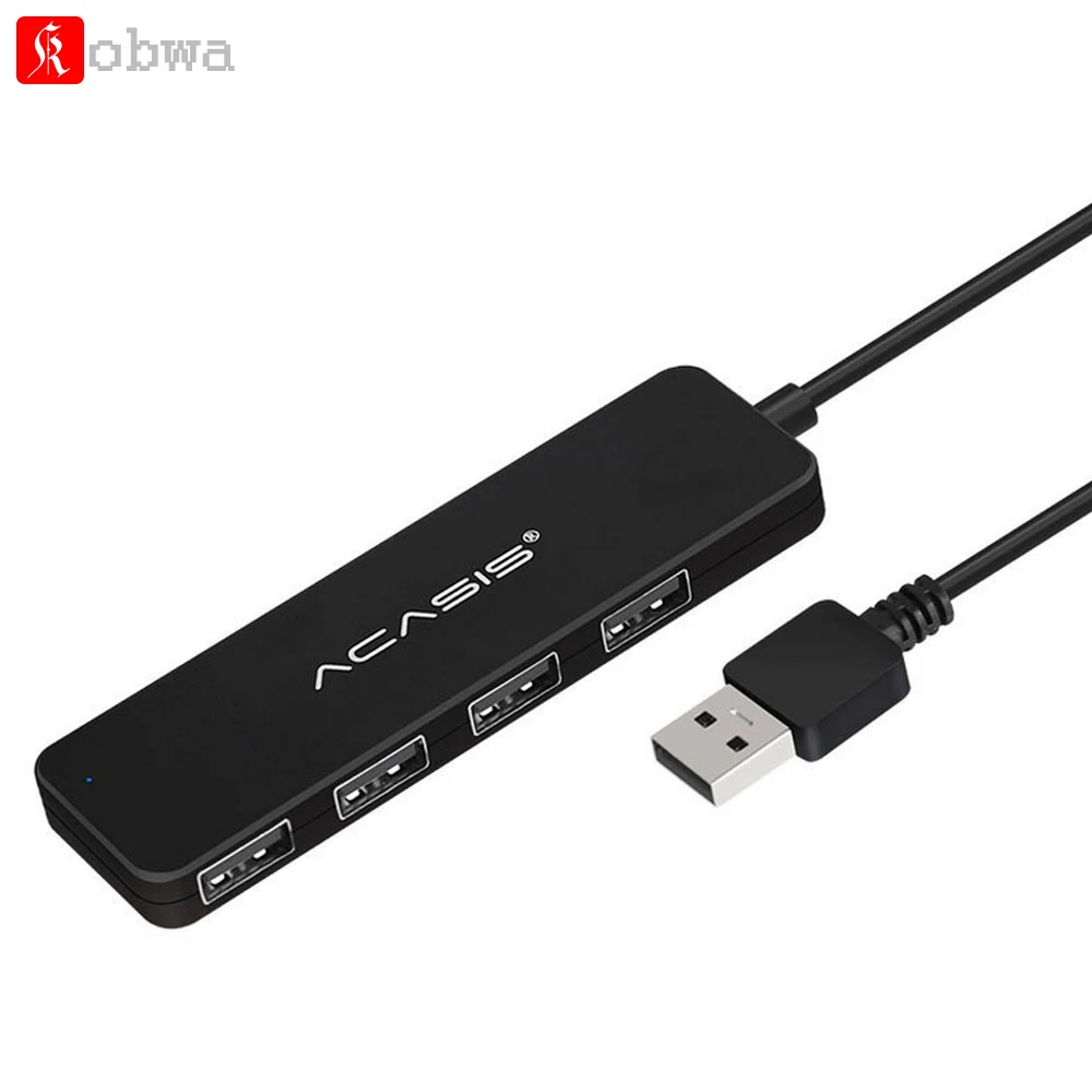 Usb концентратор Kobwa 4 порта USB 2 0 ультра тонкий портативный адаптер для передачи