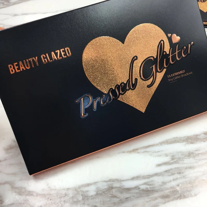 BEAUTY GLAZED макияж 15 оттенков прессованные блестки тени для век Палитра Nudes сердца