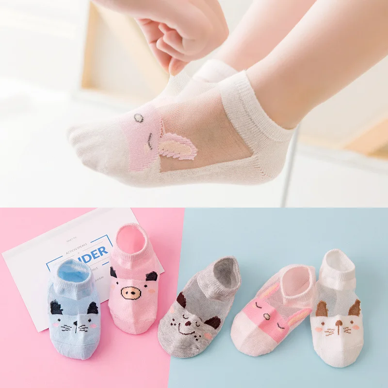 

5 Pair=10PCS/lot Cut Dot Kids Socks Summer Thin Comfortable Breathable Cotton Fashion Baby Socks Toddler Girls for 0~6 Year