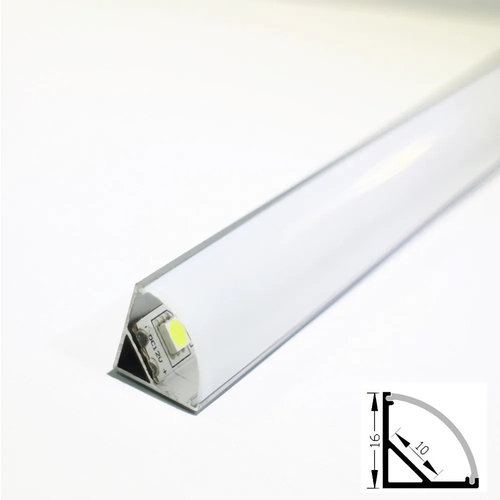 

10-100pcs DHL1m led strip aluminum profile for10mm pcb 5050 5630 led strip housing aluminum channel with cover end cap and clips