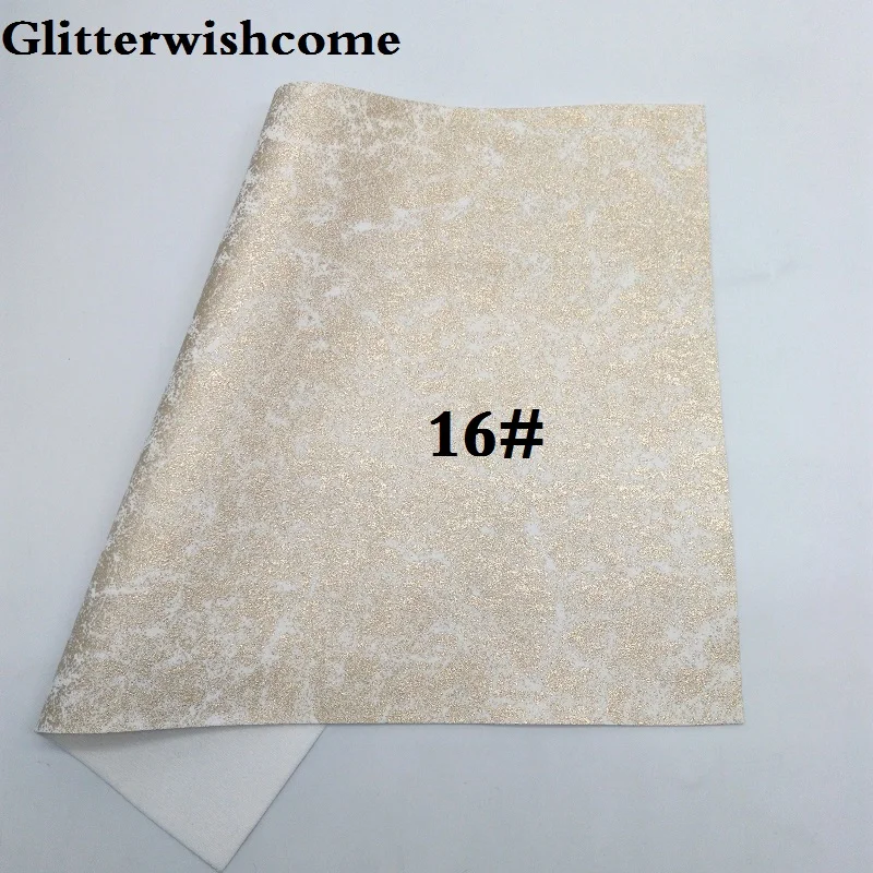 16 Glitterwishcome 21X29 см A4 размер винил для бантов металлическая кожа Fabirc искусственная кожа листы для бантов, GM156A - Цвет: 16