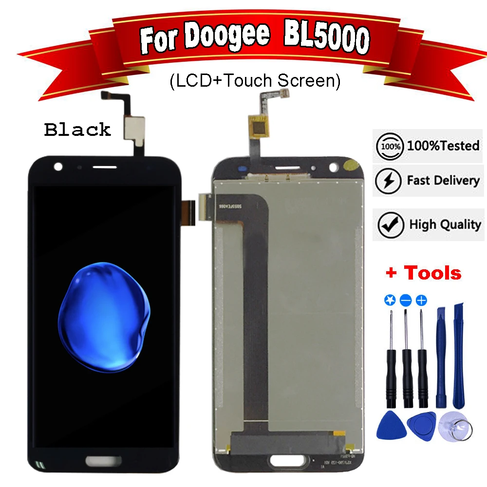 Для Doogee BL5000 ЖК дисплей Дисплей + кодирующий преобразователь сенсорного экрана в