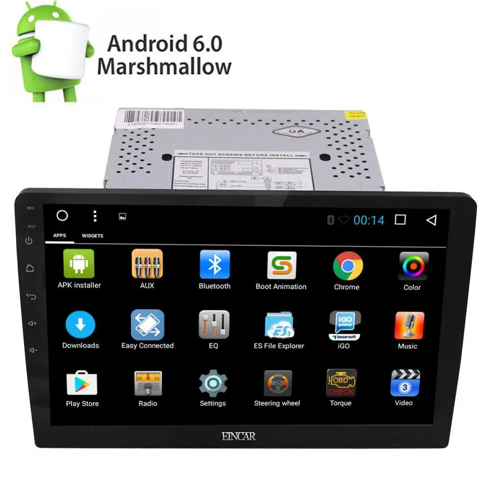 Android 6 0 Автомобильная магнитола автомобильная стерео в тире двойной din 2din 10 1 &quot