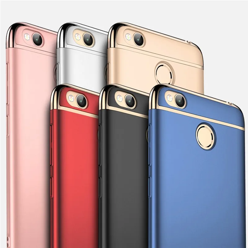 Linkee Luxury 3 In 1 Cover for Xiaomi Redmi 4X Case Ultra Slim Plating Hard Coated Non Slip Matte Surface Funda | Мобильные телефоны