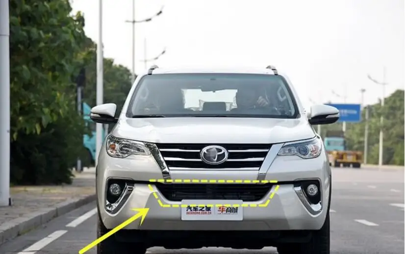 ABS Хромированная Автомобильная Передняя гоночная решетка бампер сетка решетка Вокруг обшивки крышки 4 шт./компл. для Toyota Fortuner