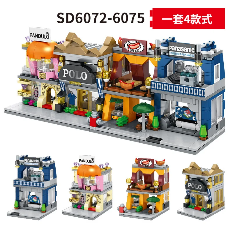 4 шт./партия детские строительные блоки игрушка Совместимость с legoingly city мини вид