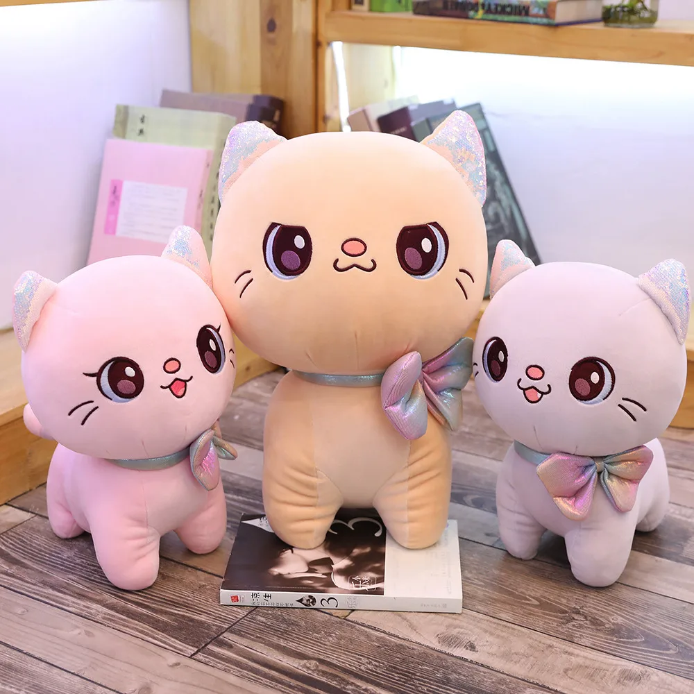 

New Hot 1pc 25-45cm Mini Cute Plush Big-eyes Cat Toys Stuffed Plush Animals Cartoon Cat Doll Toys Kids Toys Girls Gifts Presents