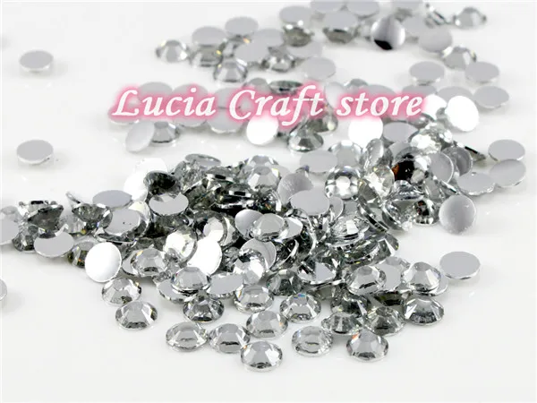 Clear Lucia Crafts 3 мм 2000 шт./пакет 17 Цвета для выбора SS10 FlatBack Стразы для рукоделия камни F0705 - Цвет: Clear
