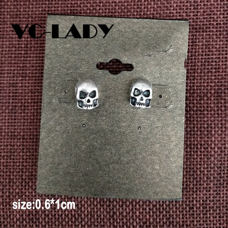 VC-LADY 2018 новые мини серебряные серьги-гвоздики с черепом для женщин | Украшения и