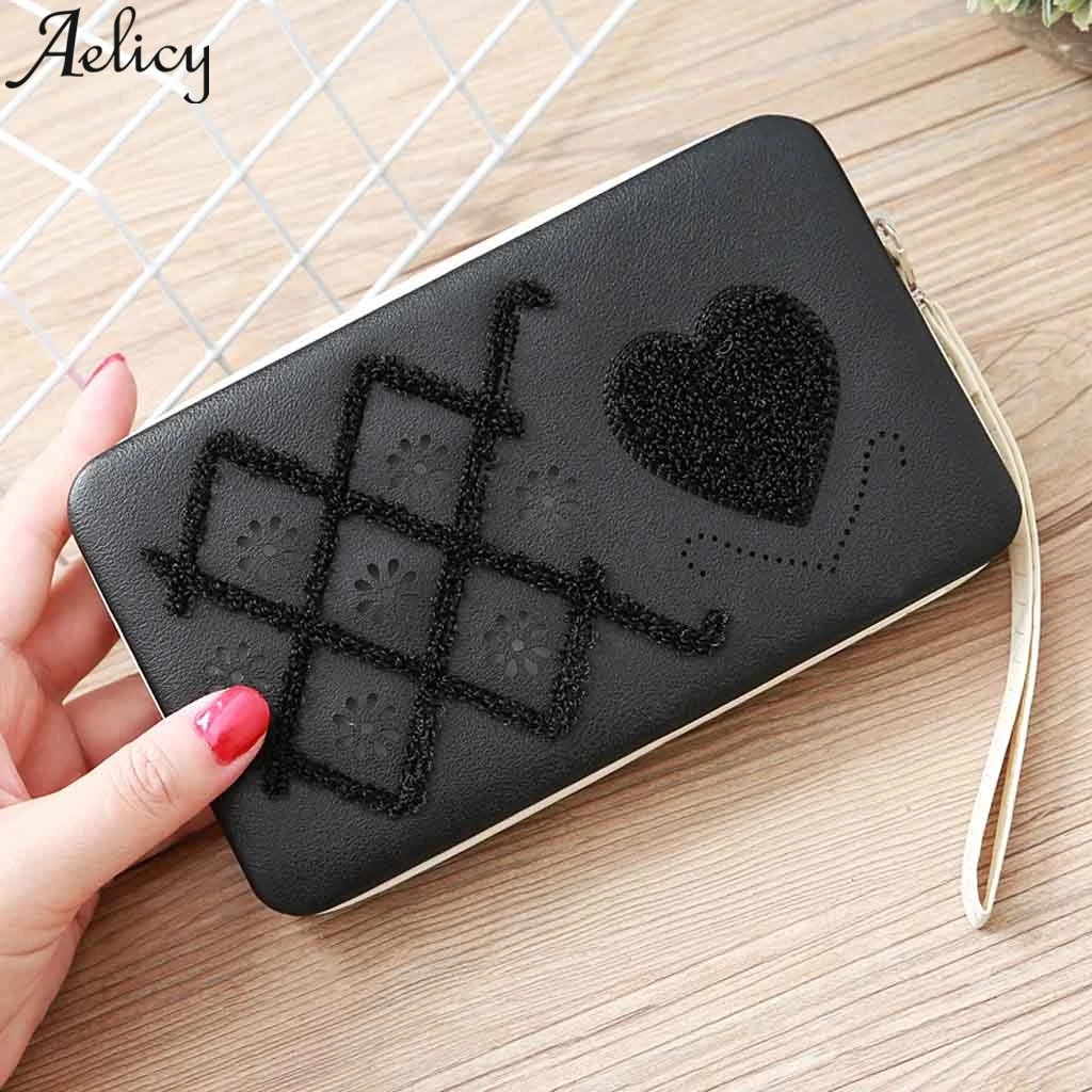Aelicy, Модный женский Ланч-бокс, кошелек, кошельки-пакеты, на молнии, кредитный держатель для карт, сумочка, сумка для мобильного телефона, женская вечерняя сумочка-клатч