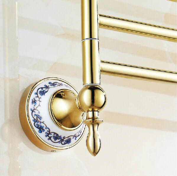 2015 золотые ручки для полотенец настенный латунный держатель полка ванной