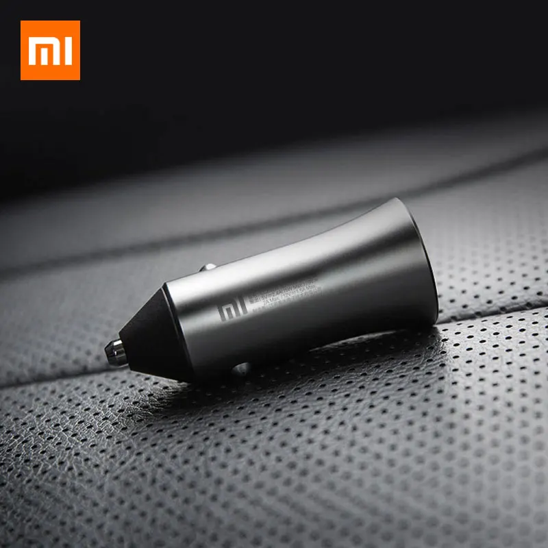 Оригинальная автомобильная зарядка Xiaomi Max 18 W Quick Charge QC 3,0 5 V/2.4A 9 V/2A 12 V/1.5A Dual USB быстрая зарядка издание с светодиодный наконечником света