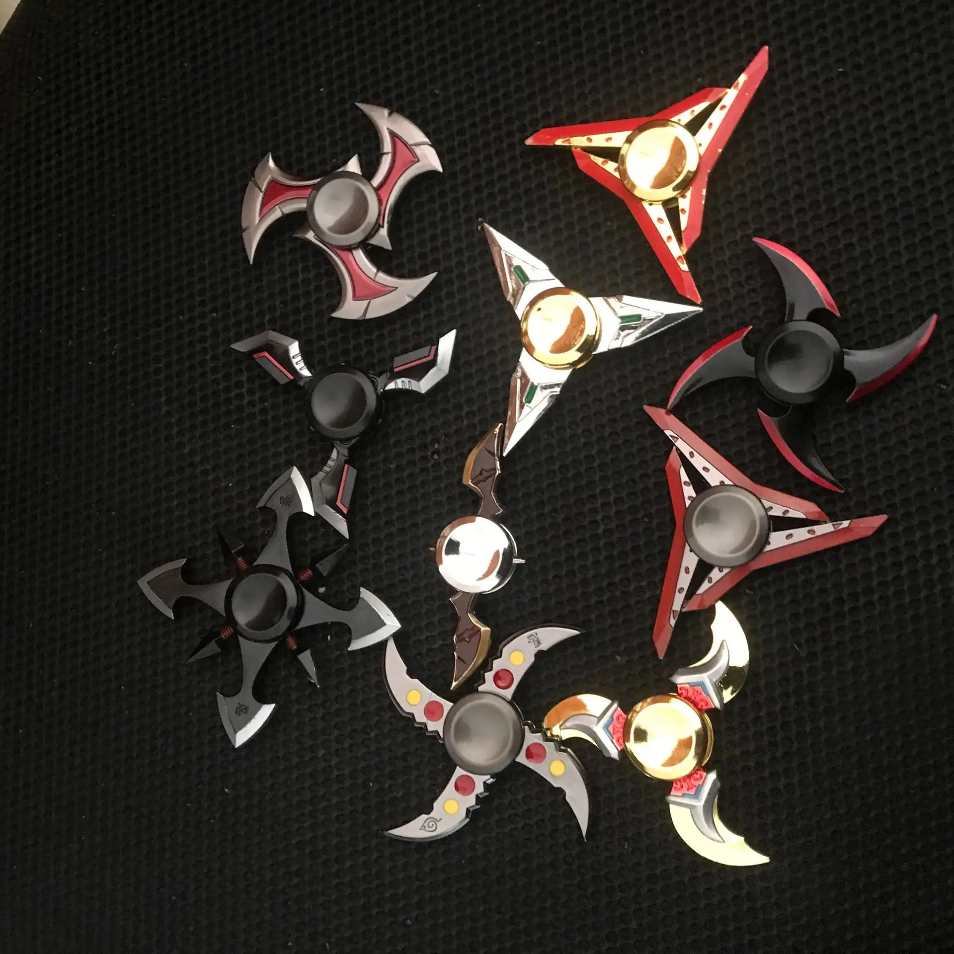 Металлический Спиннер с гироскопом Наруто для пальцев три спиннера дартс