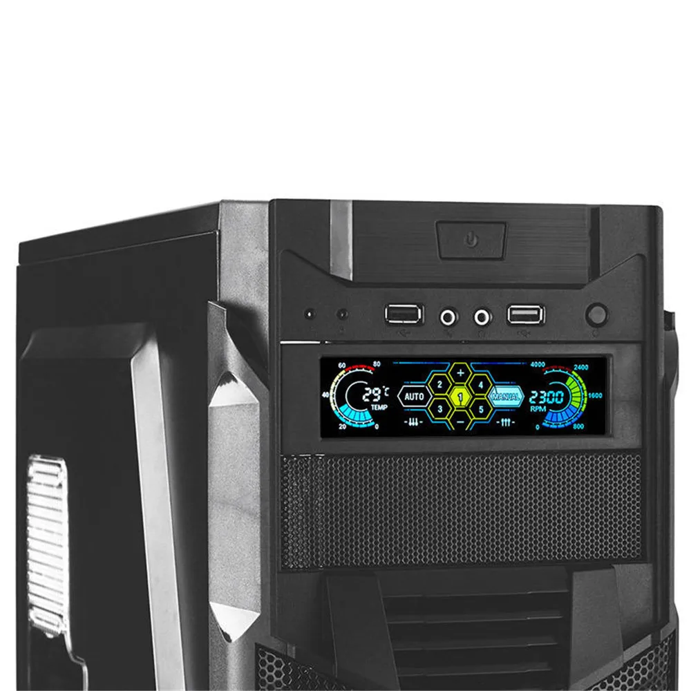 5 25 дюймовый ЖК-дисплей передняя панель процессор Охлаждающий вентилятор