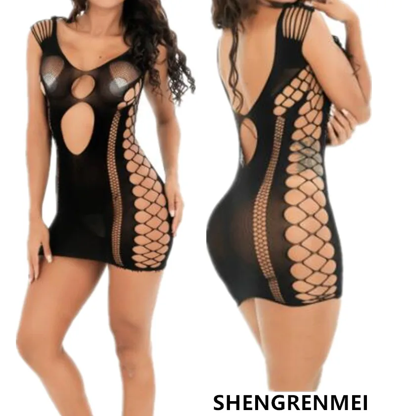 Shengenmei сексуальное нижнее белье мини платье в горошек Эротическая Babydoll женское