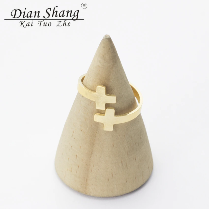 Нержавеющая сталь Кольца для Для женщин двойной крест греческие христианской