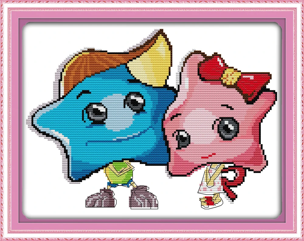 Набор для вышивки крестиком Звездные Дети картина домашнего декора напечатанная