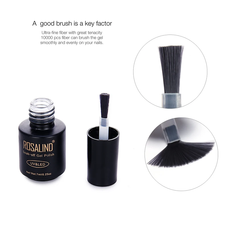 ROSALIND Gel 1S 7ML Gray Color Series Nail Polish Art Need Base Top Lacquer UV&ampLED Lamp For Design Varnishes | Красота и здоровье