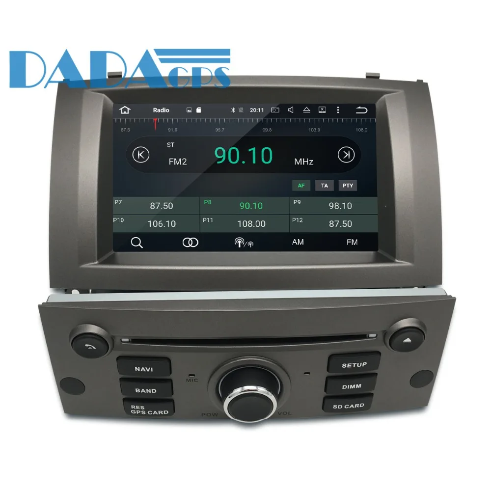 2 DIN Android 9 0 Восьмиядерный автомобильный стерео DVD плеер для Peugeot 407 2004 2010
