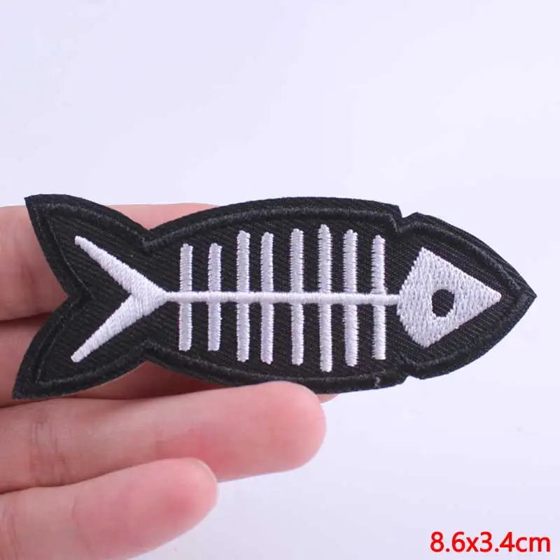 Punk Biker Patch Iron on Patches On Clothes Embroidered Letter Patches For Clothing Star Wars Patches Accessories Badges F