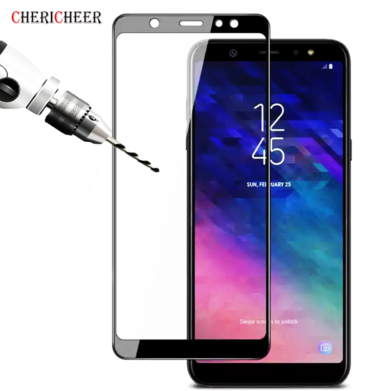 Закаленное стекло для Samsung galaxy A6 A8 Plus A7 A9 2018 Защитное экрана с полным покрытием HD