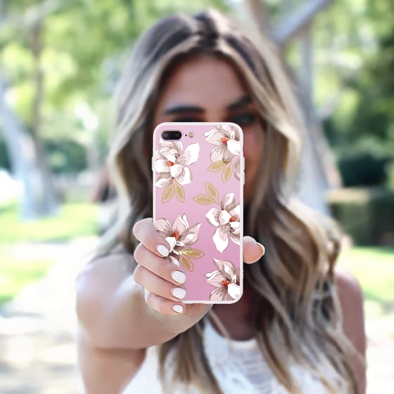 Youtime phone Case For iphone 6 6s Original design 7 Plus 3D Relief PC back cover Pink flower high quality |